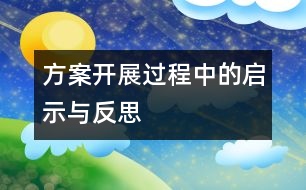 方案開(kāi)展過(guò)程中的啟示與反思