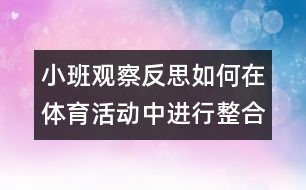 小班觀察反思：如何在體育活動中進行整合