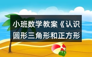 小班數(shù)學(xué)教案《認(rèn)識圓形三角形和正方形》反思