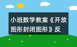 小班數(shù)學(xué)教案《開放圖形、封閉圖形》反思