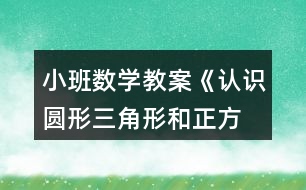 小班數(shù)學(xué)教案《認(rèn)識圓形、三角形和正方形》反思