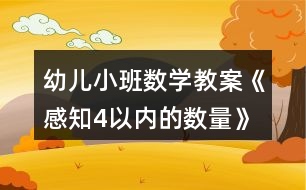 幼兒小班數學教案《感知4以內的數量》反思