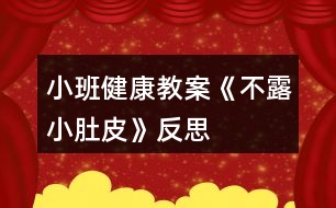 小班健康教案《不露小肚皮》反思