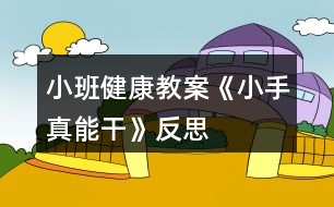 小班健康教案《小手真能干》反思