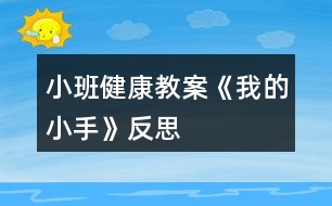 小班健康教案《我的小手》反思