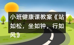 小班健康課教案《站如松，坐如鐘，行如風(fēng)》反思