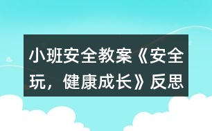 小班安全教案《安全玩，健康成長(zhǎng)》反思