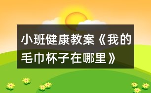 小班健康教案《我的毛巾、杯子在哪里》反思