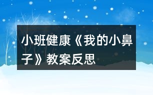 小班健康《我的小鼻子》教案反思