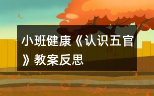 小班健康《認(rèn)識(shí)五官》教案反思