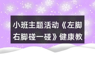 小班主題活動《左腳右腳碰一碰》健康教案反思