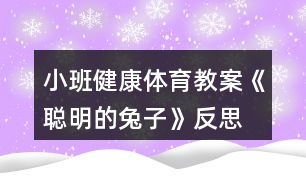 小班健康體育教案《聰明的兔子》反思