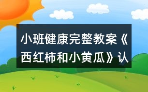 小班健康完整教案《西紅柿和小黃瓜》認(rèn)識(shí)蔬菜反思