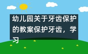 幼兒園關(guān)于牙齒保護(hù)的教案：保護(hù)牙齒，學(xué)習(xí)刷牙