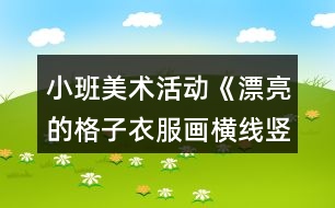 小班美術(shù)活動(dòng)《漂亮的格子衣服（畫橫線豎線）》教案反思