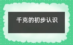 千克的初步認識