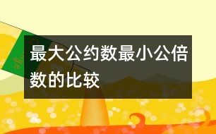 最大公約數、最小公倍數的比較