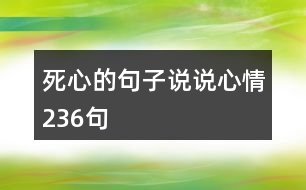 死心的句子說說心情236句