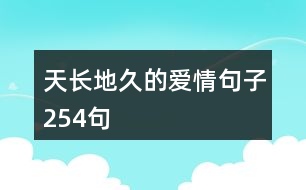 天長地久的愛情句子254句