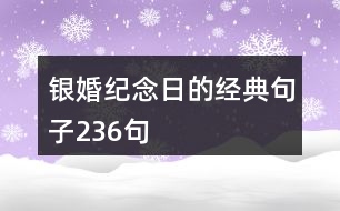 銀婚紀念日的經(jīng)典句子236句