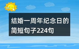 結(jié)婚一周年紀(jì)念日的簡短句子224句