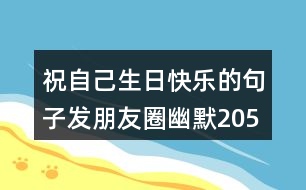 祝自己生日快樂的句子發(fā)朋友圈幽默205句