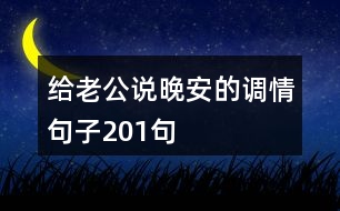 給老公說(shuō)晚安的調(diào)情句子201句