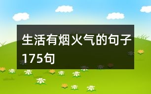 生活有煙火氣的句子175句