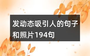 發(fā)動態(tài)吸引人的句子和照片194句