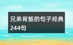 兄弟背叛的句子經典244句