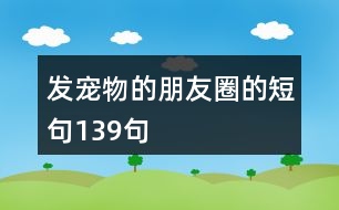 發(fā)寵物的朋友圈的短句139句