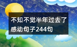 不知不覺半年過(guò)去了感動(dòng)句子244句