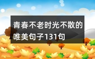 青春不老時光不散的唯美句子131句