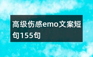 高級傷感emo文案短句155句