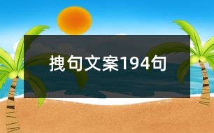 拽句文案194句