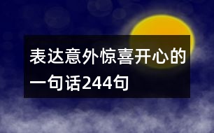 表達(dá)意外驚喜開心的一句話244句