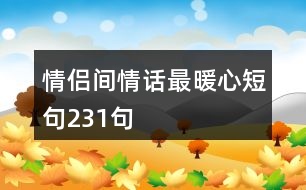 情侶間情話(huà)最暖心短句231句