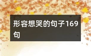 形容想哭的句子169句