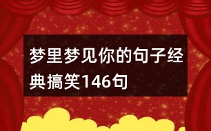 夢里夢見你的句子經(jīng)典搞笑146句