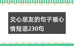 交心朋友的句子暖心情短語(yǔ)230句