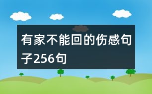 有家不能回的傷感句子256句