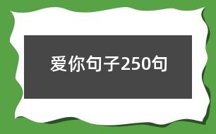 愛你句子250句