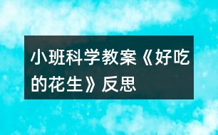 小班科學教案《好吃的花生》反思