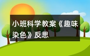 小班科學(xué)教案《趣味染色》反思