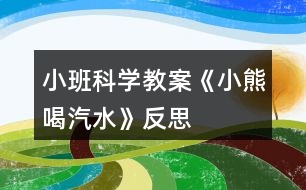 小班科學教案《小熊喝汽水》反思