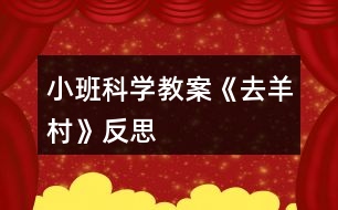 小班科學(xué)教案《去羊村》反思