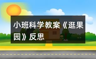 小班科學(xué)教案《逛果園》反思