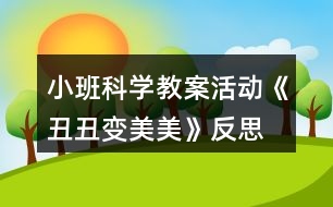 小班科學(xué)教案活動(dòng)《丑丑變美美》反思