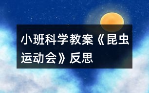 小班科學教案《昆蟲運動會》反思