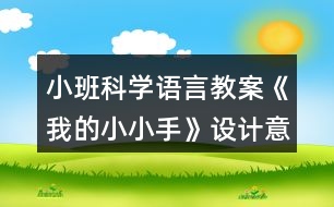 小班科學(xué)語言教案《我的小小手》設(shè)計(jì)意圖總結(jié)